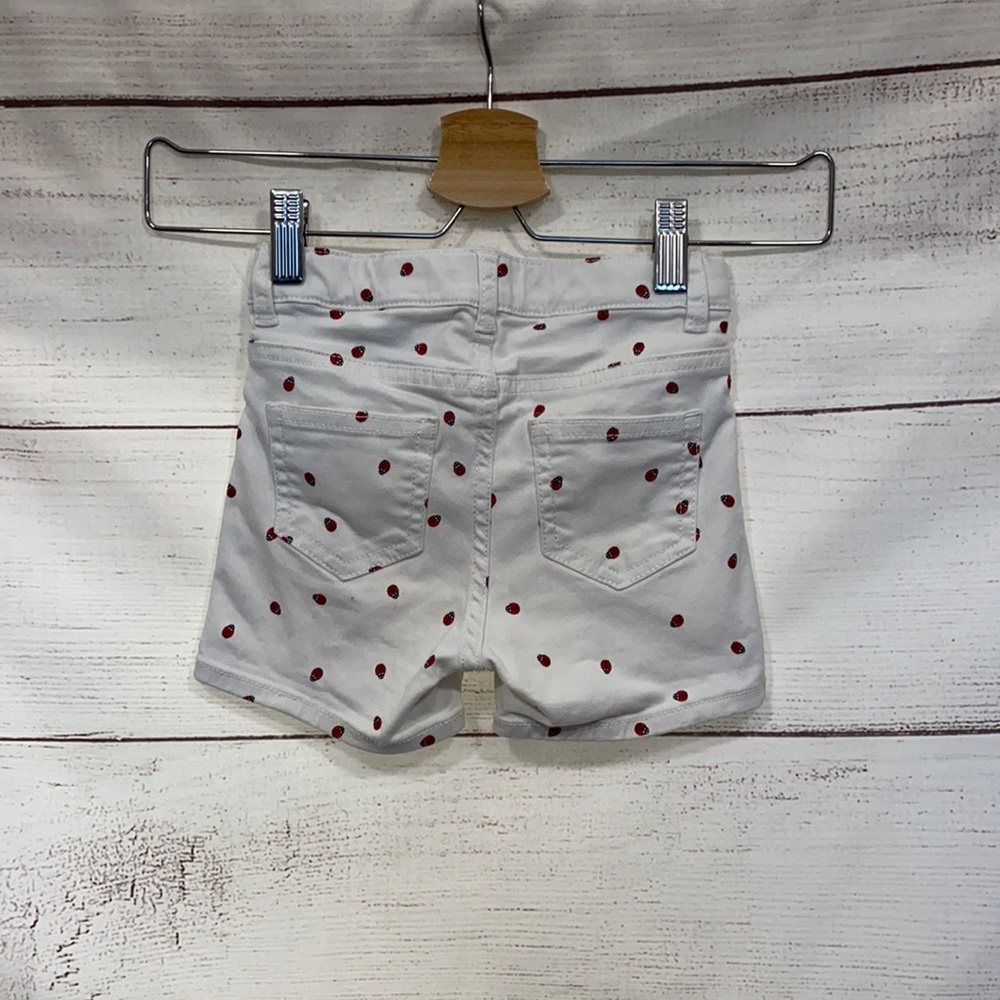 4-5 Years toddler white denim shorts ladybugs H&M - Picture 8 of 9